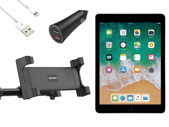 Tablet Apple iPad 6 (2018) Space Grey 128GB, Car Charger, Tablet Holder (Car Bundle)