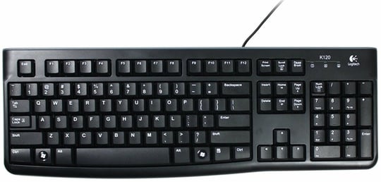 Billentyűzet Logitech K120, Wired USB, US layout, Black