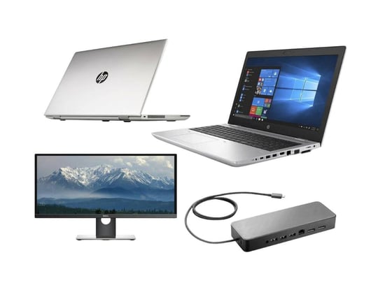 Notebook HP ProBook 650 G5 + HP USB-C Universal Dock with 90W Adapter + Dell UltraSharp U2917W - 28,8
