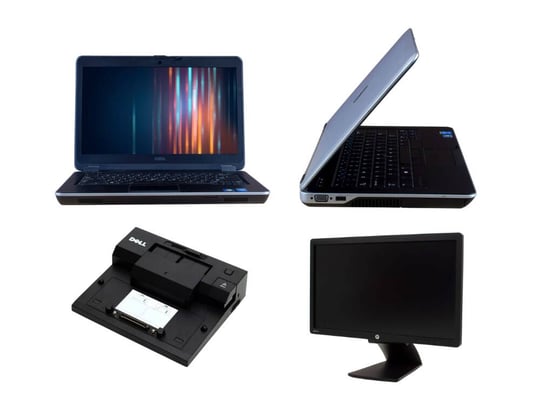 Notebook Dell Latitude E6440 + Dell E-Port Docking Station (K07A) + Monitor HP Z22i 21,5