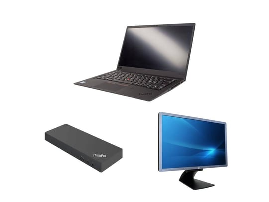 Notebook Lenovo ThinkPad X1 Carbon G7 (16GB) + Lenovo ThinkPad Thunderbolt 3 Workstation Dock Gen 2 40AN + HP E241i 24