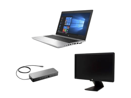 Notebook HP ProBook 650 G5 + HP USB-C Universal Dock with 90W Adapter + 2x HP - Z22i 21,5