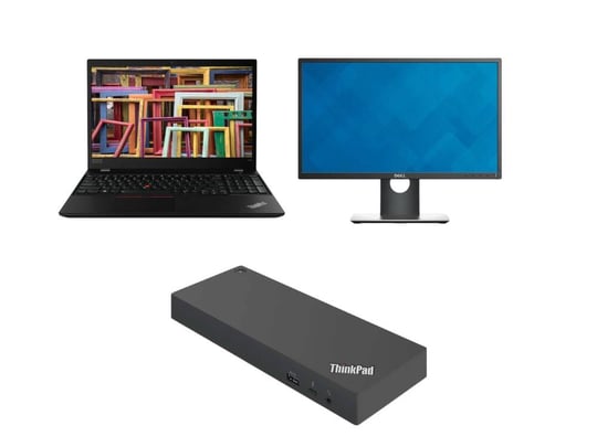 Notebook Lenovo ThinkPad T590 + Docking station Lenovo ThinkPad Thunderbolt 3 Workstation Dock Gen 2 40AN + Monitor Dell Professional P2417H 24