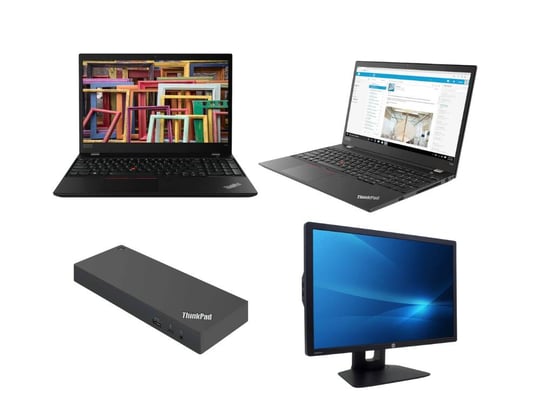 Notebook Lenovo ThinkPad T590 + Docking station Lenovo ThinkPad Thunderbolt 3 Workstation Dock Gen 2 40AN + Monitor HP Z24i 24