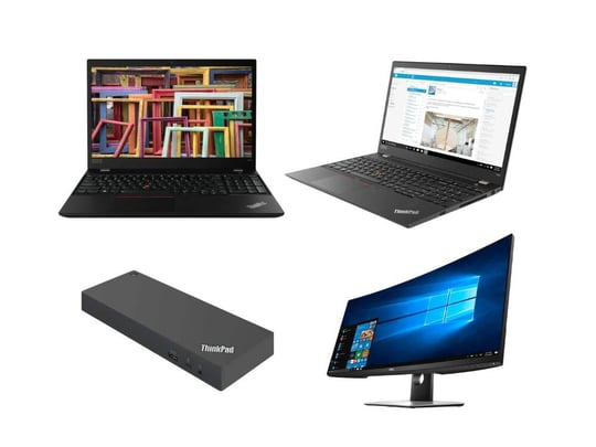 Notebook Lenovo ThinkPad T590 + Docking station Lenovo ThinkPad Thunderbolt 3 Workstation Dock Gen 2 40AN + Monitor Dell 34