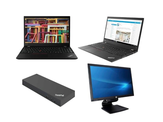 Notebook Lenovo ThinkPad T590 + Docking station Lenovo ThinkPad Thunderbolt 3 Workstation Dock Gen 2 40AN + Monitor HP Compaq LA2306x 23