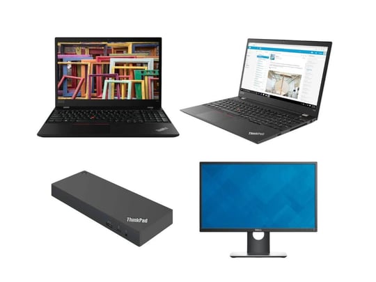 Notebook Lenovo ThinkPad T590 + Docking station Lenovo ThinkPad Thunderbolt 3 Workstation Dock Gen 2 40AN + Monitor Dell Professional P2417H 24