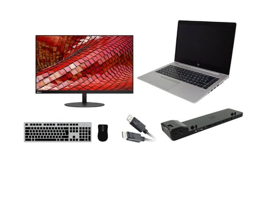 Notebook HP EliteBook 745 G5 + Docking station HP Ultra Slim B9C87AA + Monitor Lenovo ThinkVision T27i-10 27