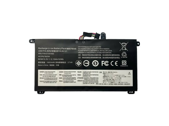 Notebook battery Replacement for Lenovo ThinkPad T570, T580, P51S, P52S, Internal Battery (PN: 01AV493)