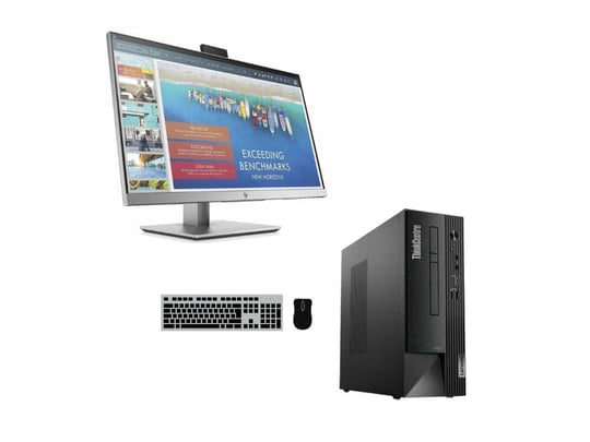 PC szett Lenovo ThinkCentre Neo 50s Gen 4 with Keyboard (US-JAP) and Mouse BOXED + Monitor HP EliteDisplay E243d Docking Monitor