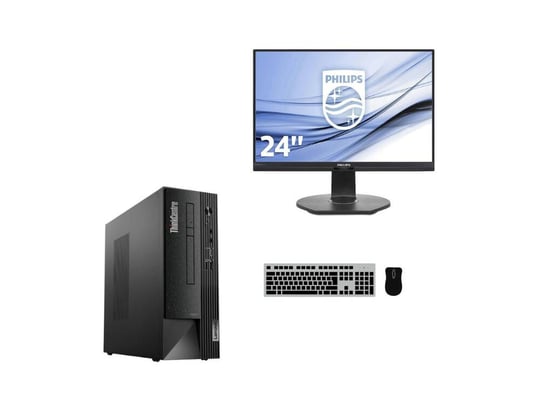 PC szett Lenovo ThinkCentre Neo 50s Gen 4 with Keyboard (US-JAP) and Mouse BOXED + Monitor Philips Brilliance 241B7Q