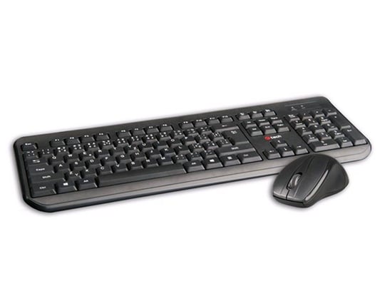 Keyboard and mouse set C-Tech CZ/SK WLKMC-01 Wireless Combo Set Black