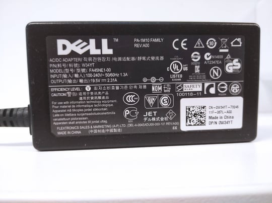 Gold | Power adapter Dell 45W 4,5 x 3mm, 19,5V (Gold)