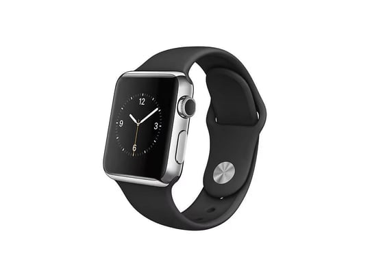 Smartwatch Apple Watch Series 38mm (1st gen) Stainless Steel Case Black Sport Band (A1553)