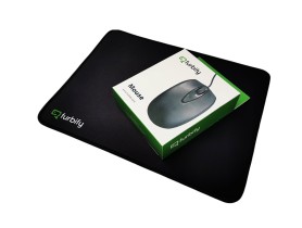 Furbify USB Wired Mouse + Mouse Pad, Standard Size (280 mm x 215 mm), Non-Slip Myš - 1460111