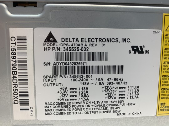 Delta DPS-470AB for HP XW6200 Zdroj - 1650037 (použitý produkt) #2